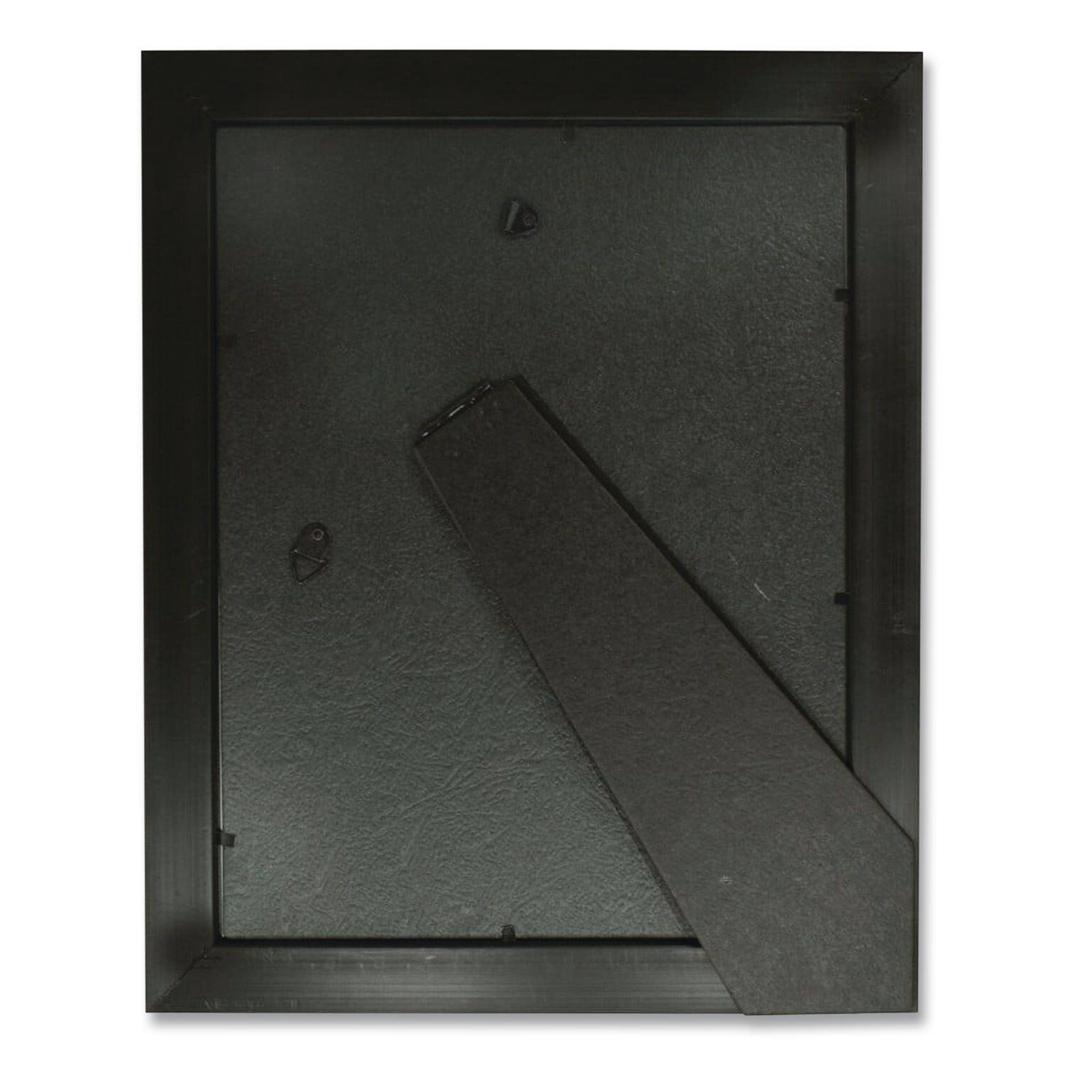 Left. Nu-Dell - Deluxe Document And Photo Frame  Molded Styrene/plastic  8.5 X 11 Insert  Gold/black.