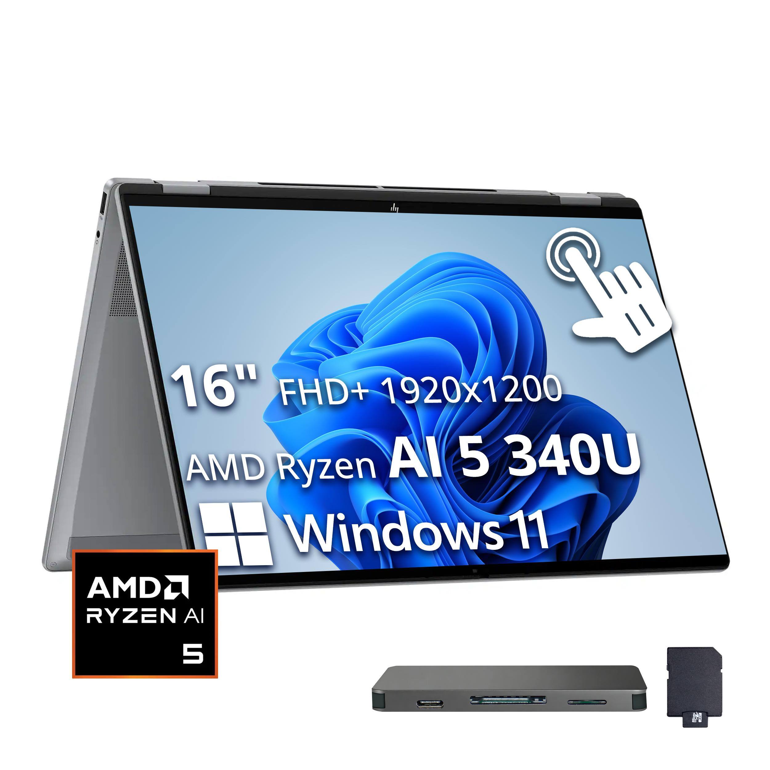 16" FHD+ 1920x1200 AMD Ryzen AI 5 340U Windows 11 AMD RYZEN AI 5