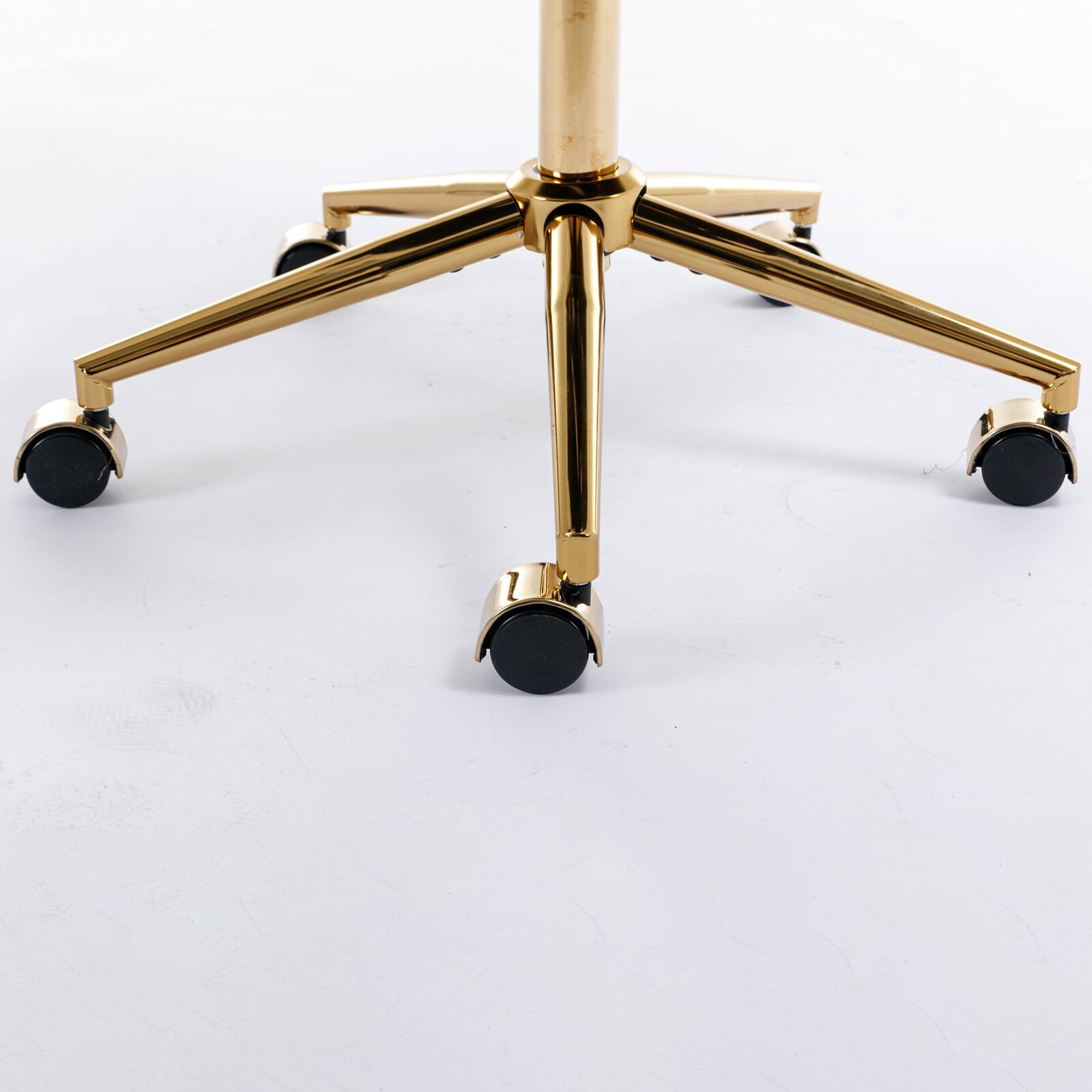 Alt View 5. Spaco - Spaco Furniture Office Chair, Vanity Chair with Golden Metal Base, Adjustable Desk Chair Swivel Office Chair - Beige.