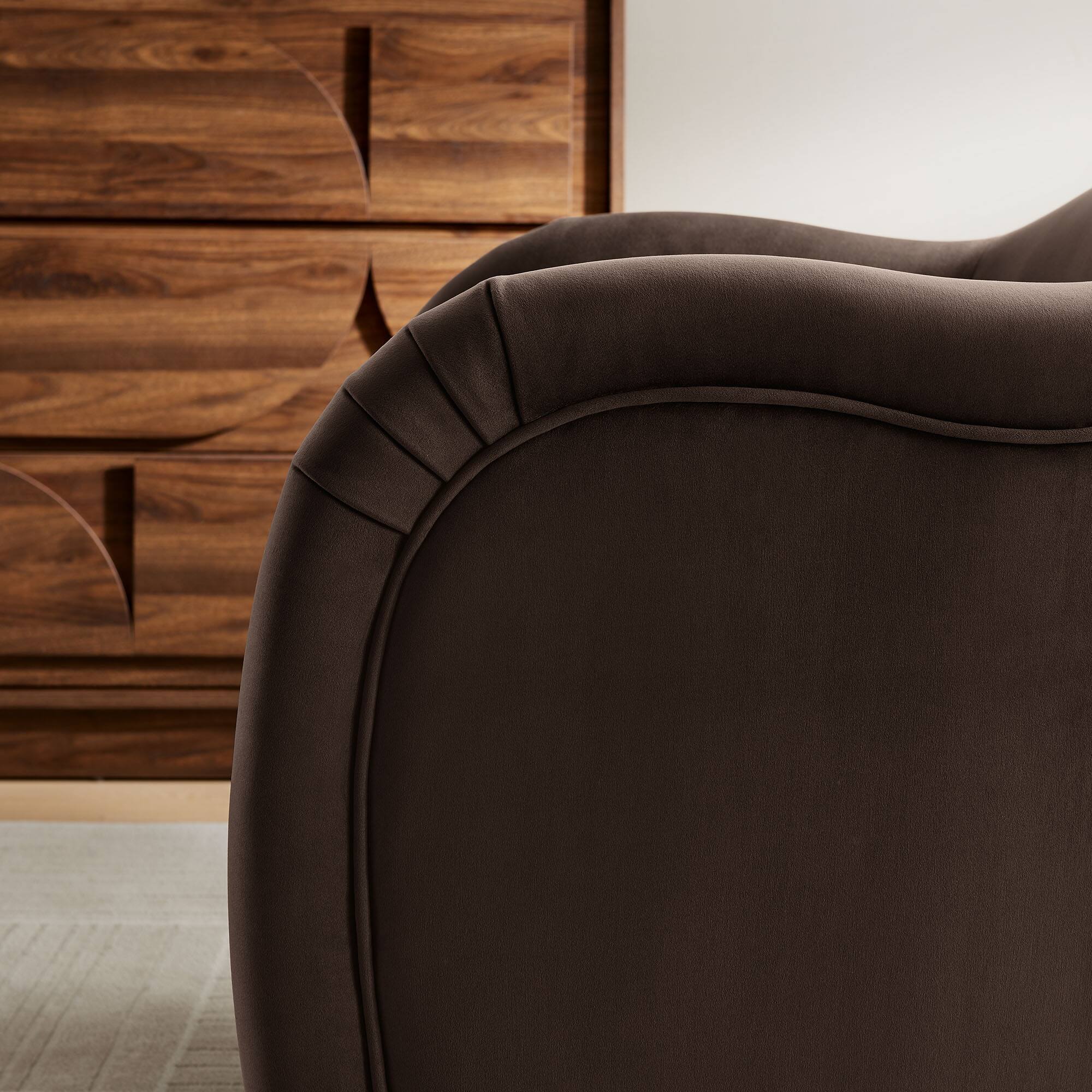 Alt View 1. Modway - Compose Performance Velvet Accent Chair by Modway - Chocolate Brown.