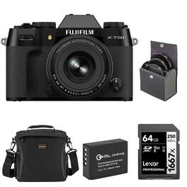 Bundle - Fujifilm - X-T50 Camera XF 16-50mm Lens, Black, w/Battery 64GB SD Card