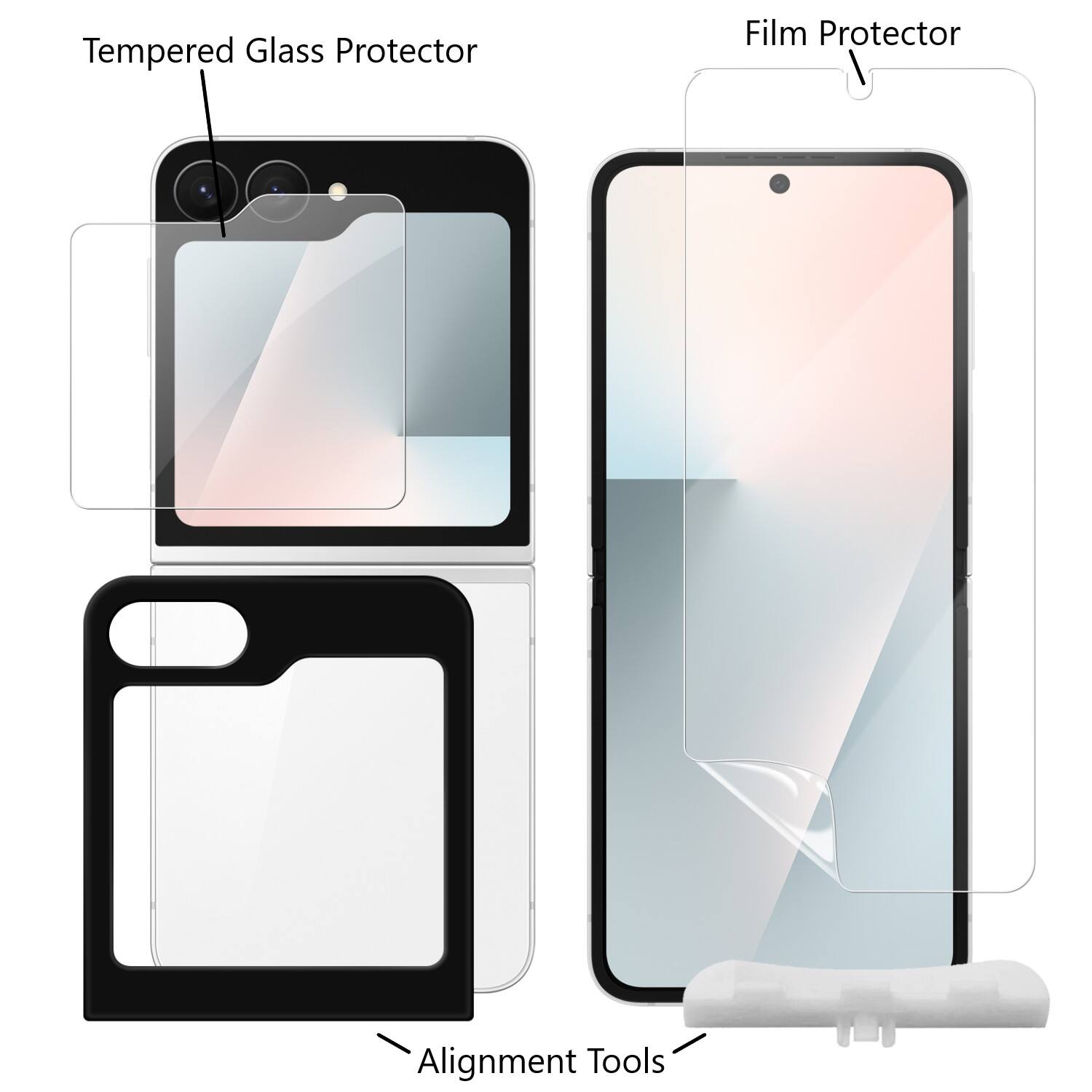 Tempered Glass Protector  
Film Protector  
Alignment Tools