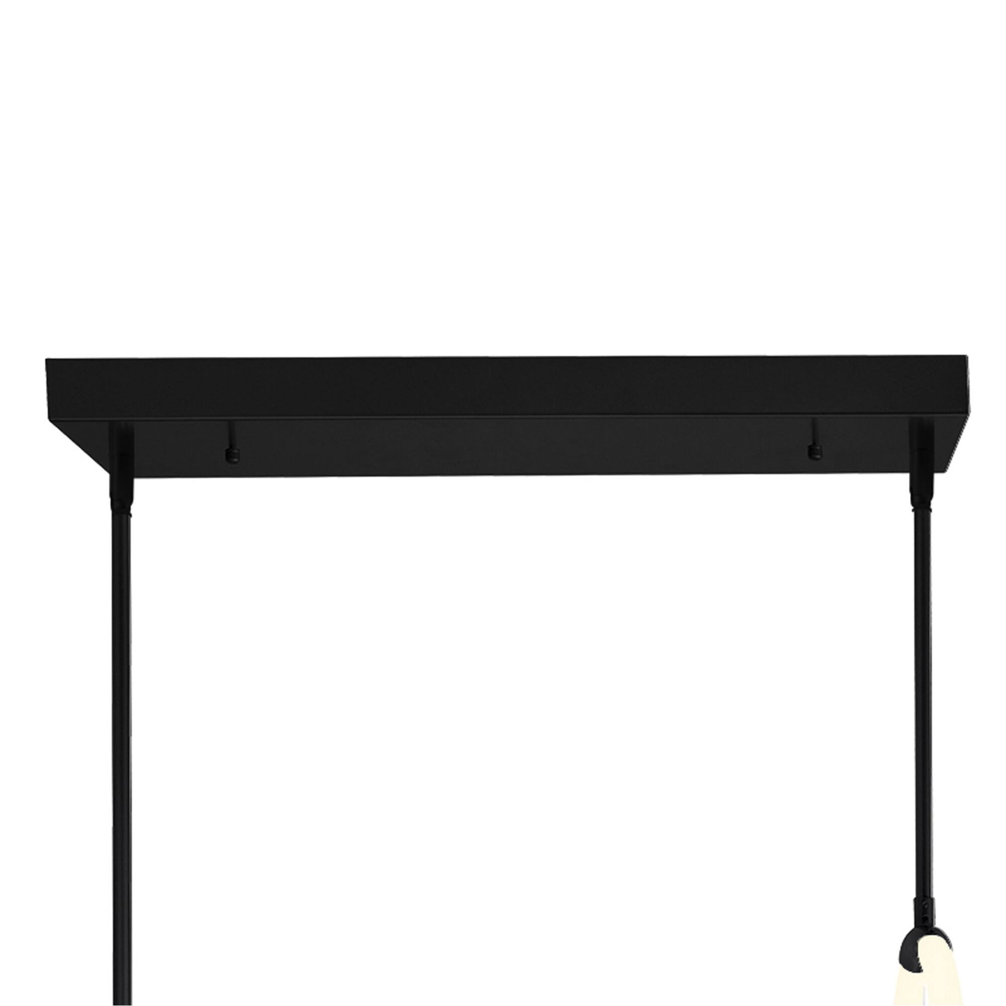 Alt View 1. CWI Lighting - Hoops 2 Light LED Chandelier With Black Finish - Black.