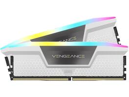 CORSAIR - Vengeance RGB 32GB (2 x 16GB) 288-Pin PC RAM DDR5 6400 (PC5 51200) Desktop Memory Model CMH32GX5M2B6400C32W - White