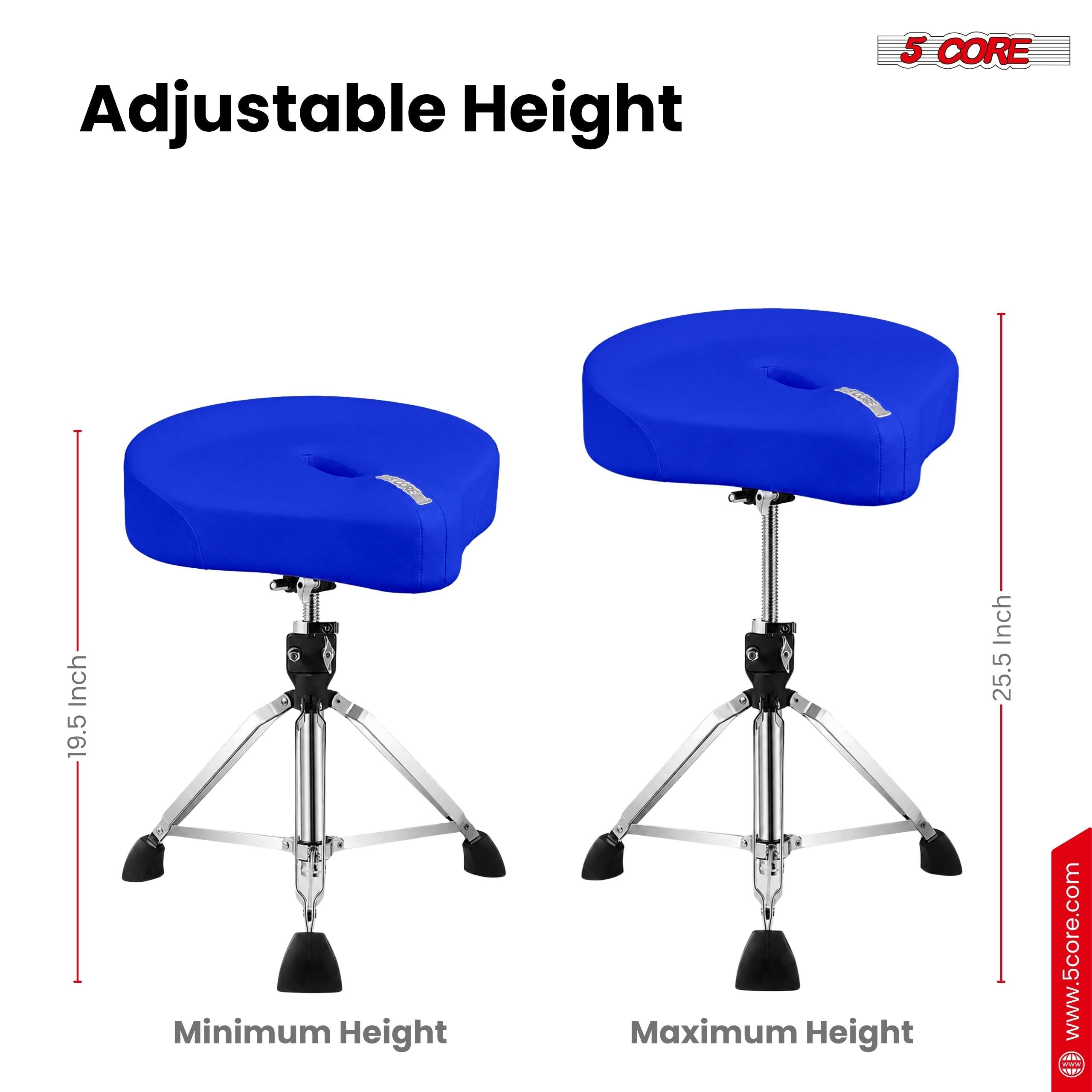Adjustable Height  
5 CORE  
Minimum Height: 19.5 Inch  
Maximum Height: 25.5 Inch  
www.5core.com