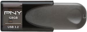 PNY - Elite Turbo Attache 4 128GB USB 3.0 Type A Flash Drive - Black/Gray - Front_Zoom