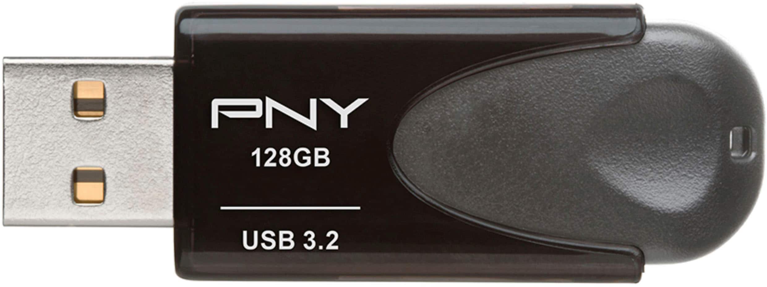 Alt View 11. PNY - Elite Turbo Attache 4 128GB USB 3.2 Flash Drive - Black.