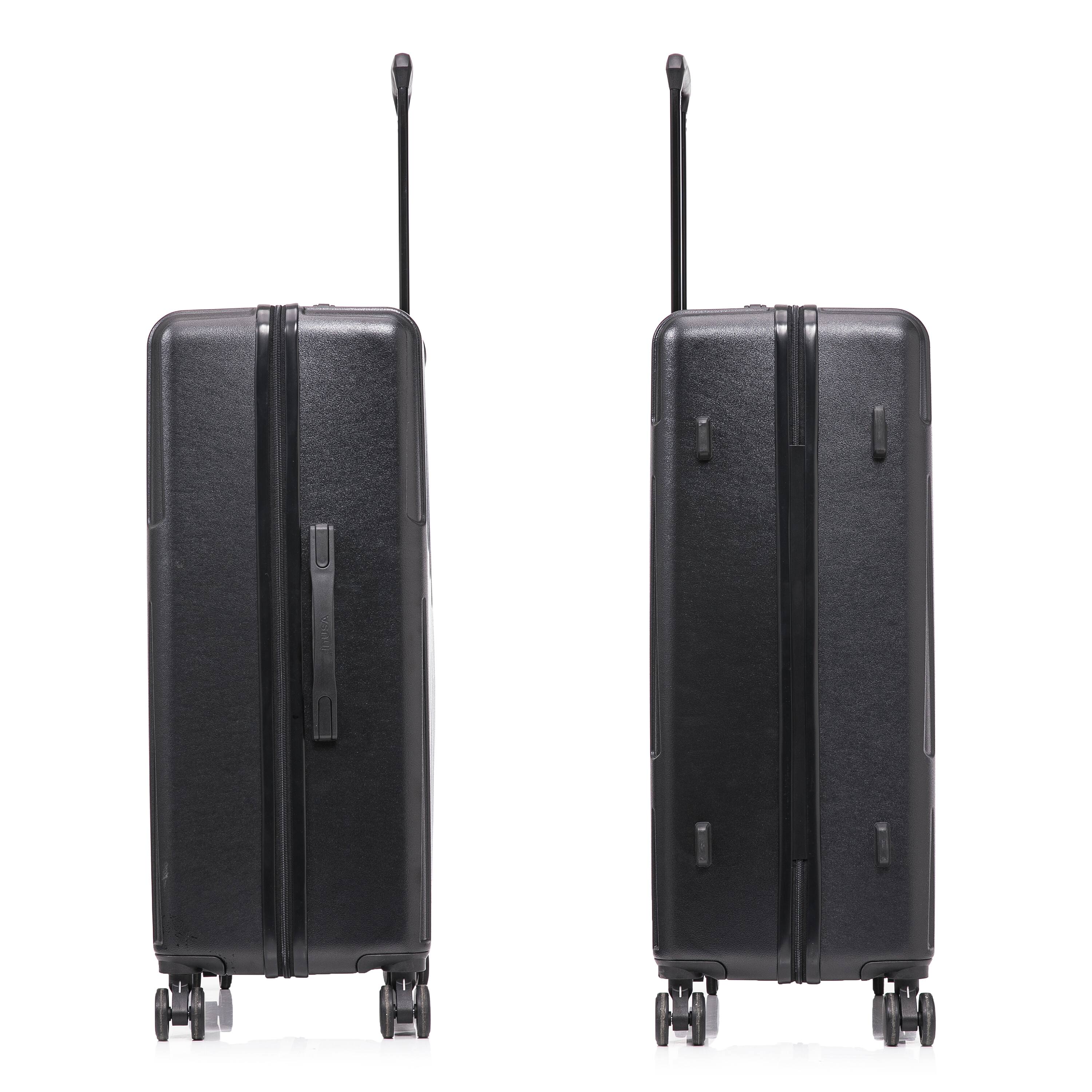 Alt View 2. InUSA - Drip lightweight hardside spinner 3 Piece Luggage Set  20"/24"/28" - BLACK.