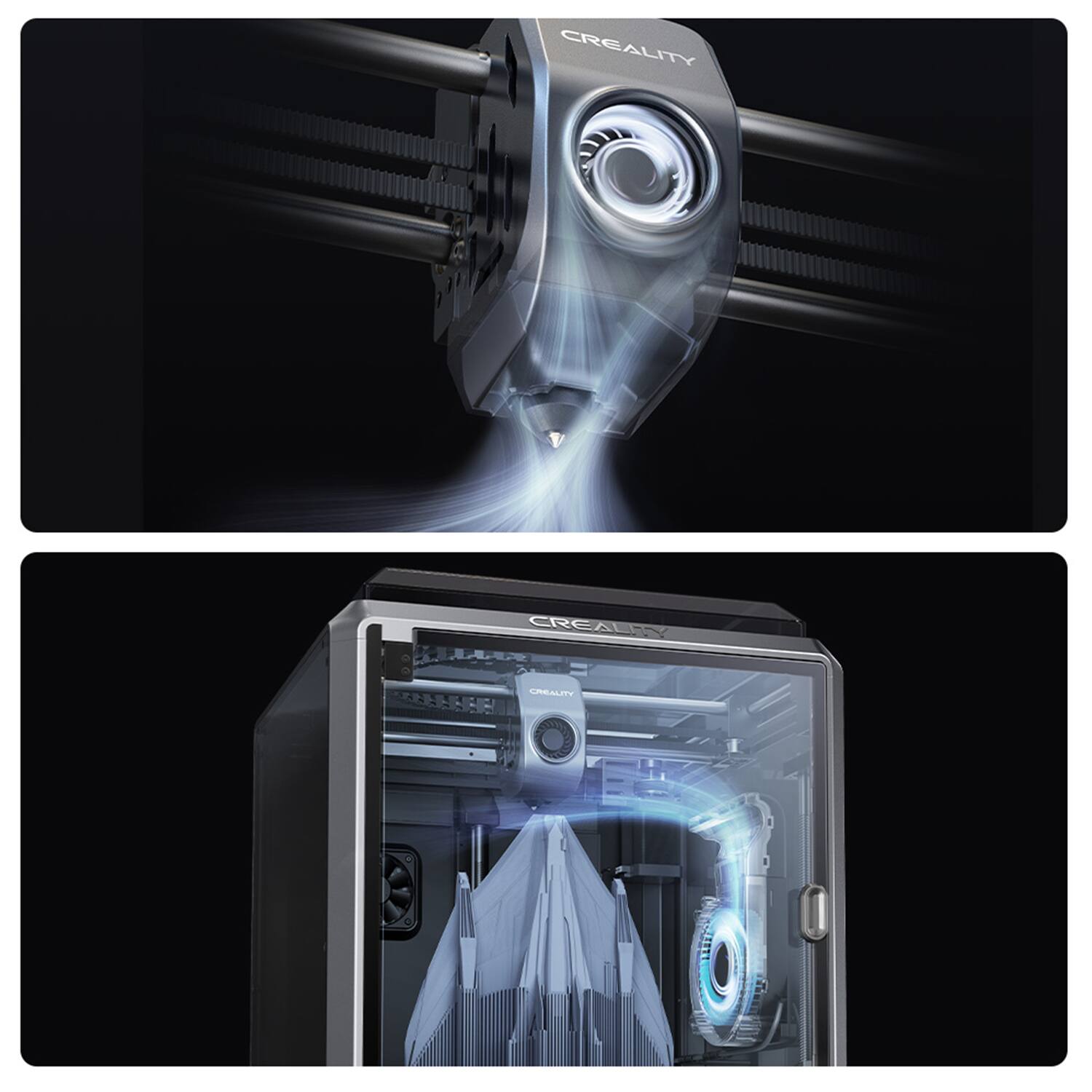 Alt View 17. Creality - K1 3D Printer - Black.