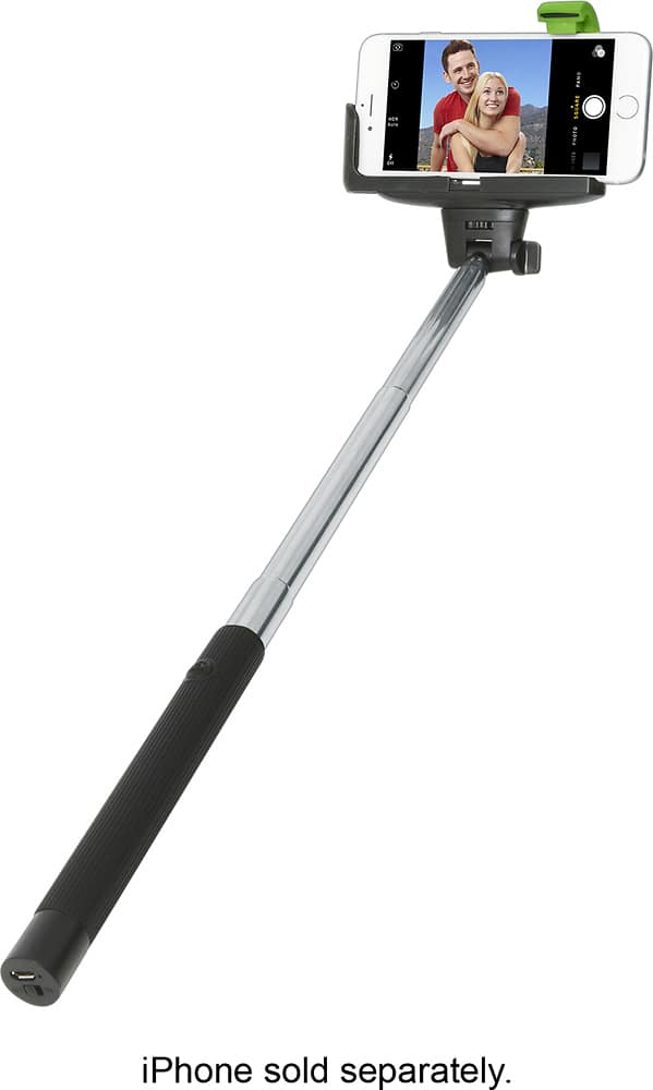 Angle. ReTrak - Bluetooth Selfie Stick - Black.