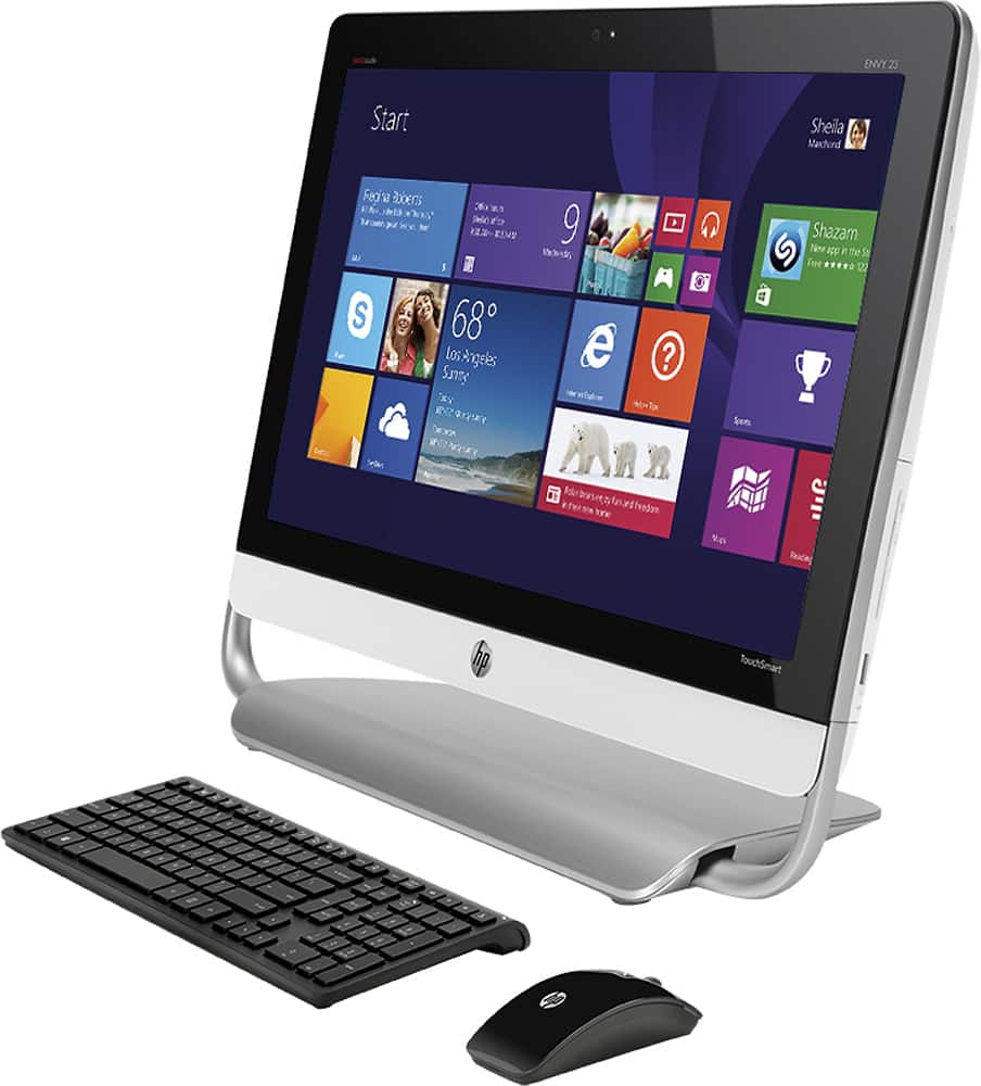 Alt View 2. HP - ENVY TouchSmart 23" Touch-Screen All-In-One Computer - Intel Core i5 - 8GB Memory - 1TB Hard Drive - Silver.