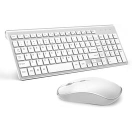 Earthley Blooms - Wireless And Mouse Slim Computer Designed For Windows Pc Laptop Tablet - Wireless - Silver