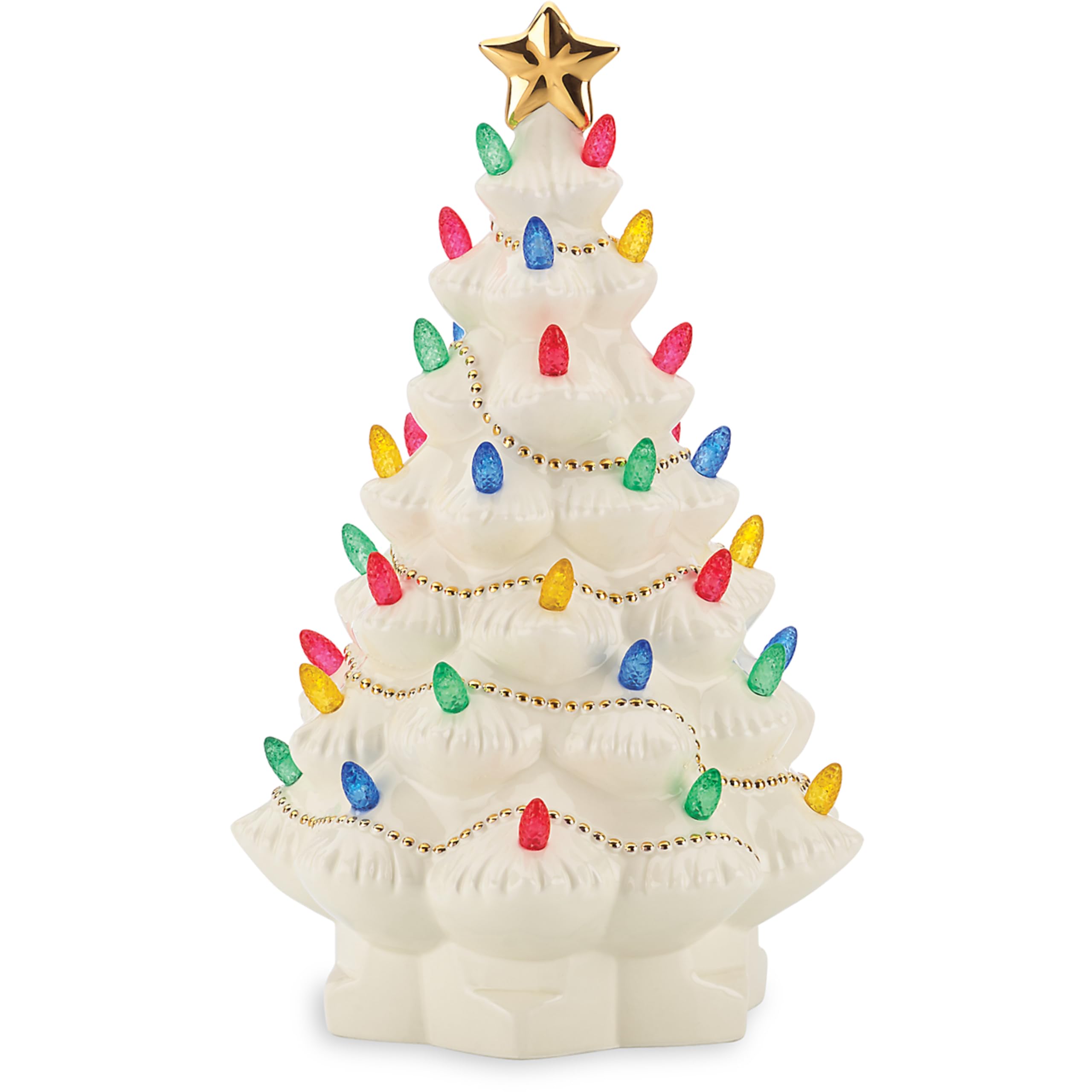 Front. Stylel Star - Lenox 893625 Treasured Traditions Advent Calendar Tree & Mini Ornaments 26-Piece Set, 25 Christmas Ornaments, 1... - Tree, Ivory.