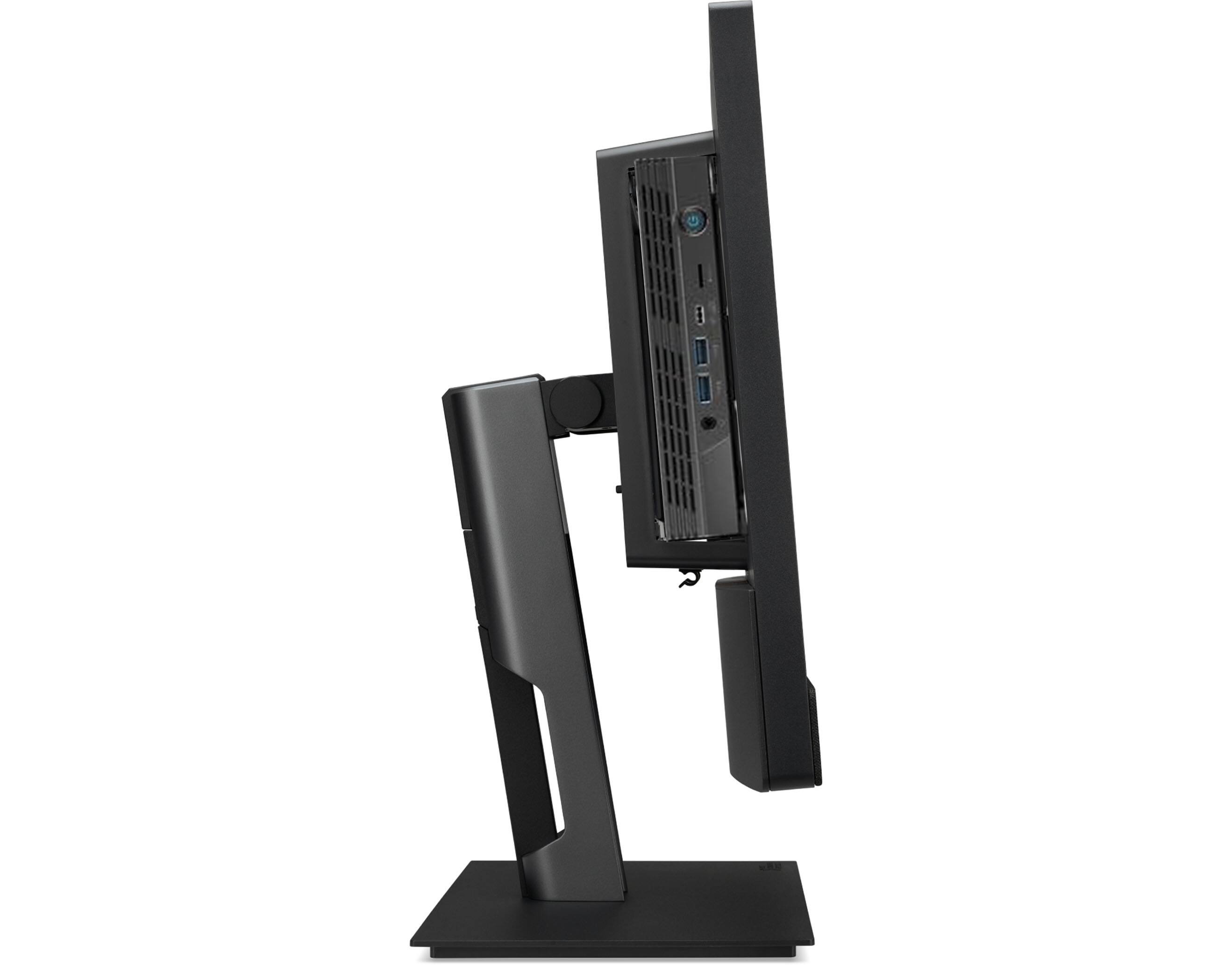 Alt View 3. Acer - Acer Chromebox CX15 Mini Desktop (Intel i3-1215U, 16GB DDR4, 128GB PCIe SSD, Chrome OS) w/Acer 23.8" FHD Monitor - Gray.