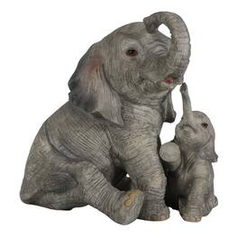 FC Design - 5"H Elephant with Cub Figurine Statue Office Desk Tabletop Home Decor Gift - Multi-Color
