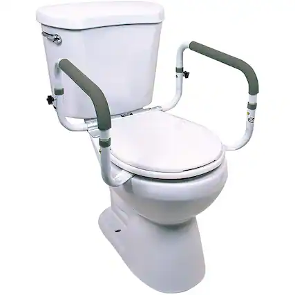 Alt View 11. Carex - Toilet Support Rail - SILVER.
