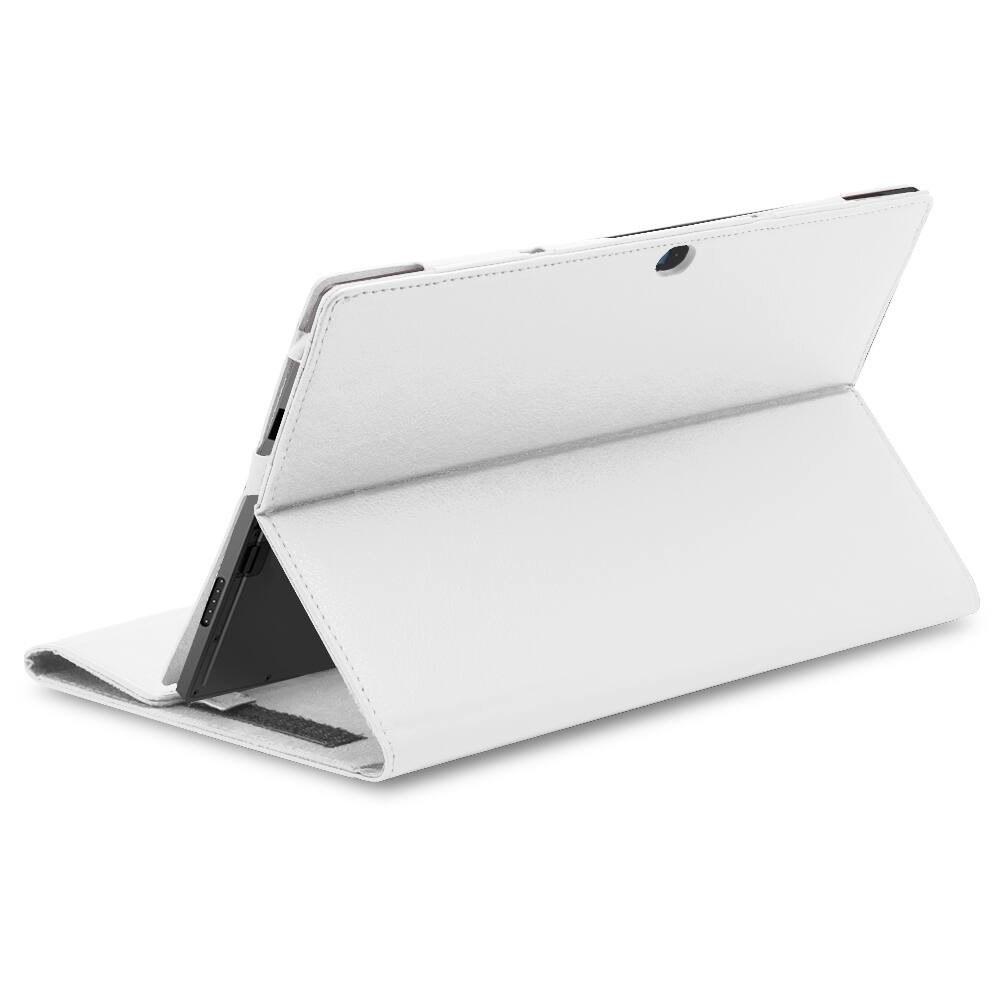 Left. GreatSheild - VANTAGE Stand Leather Folio Case Cover for Microsoft Surface Windows RT - White - White.