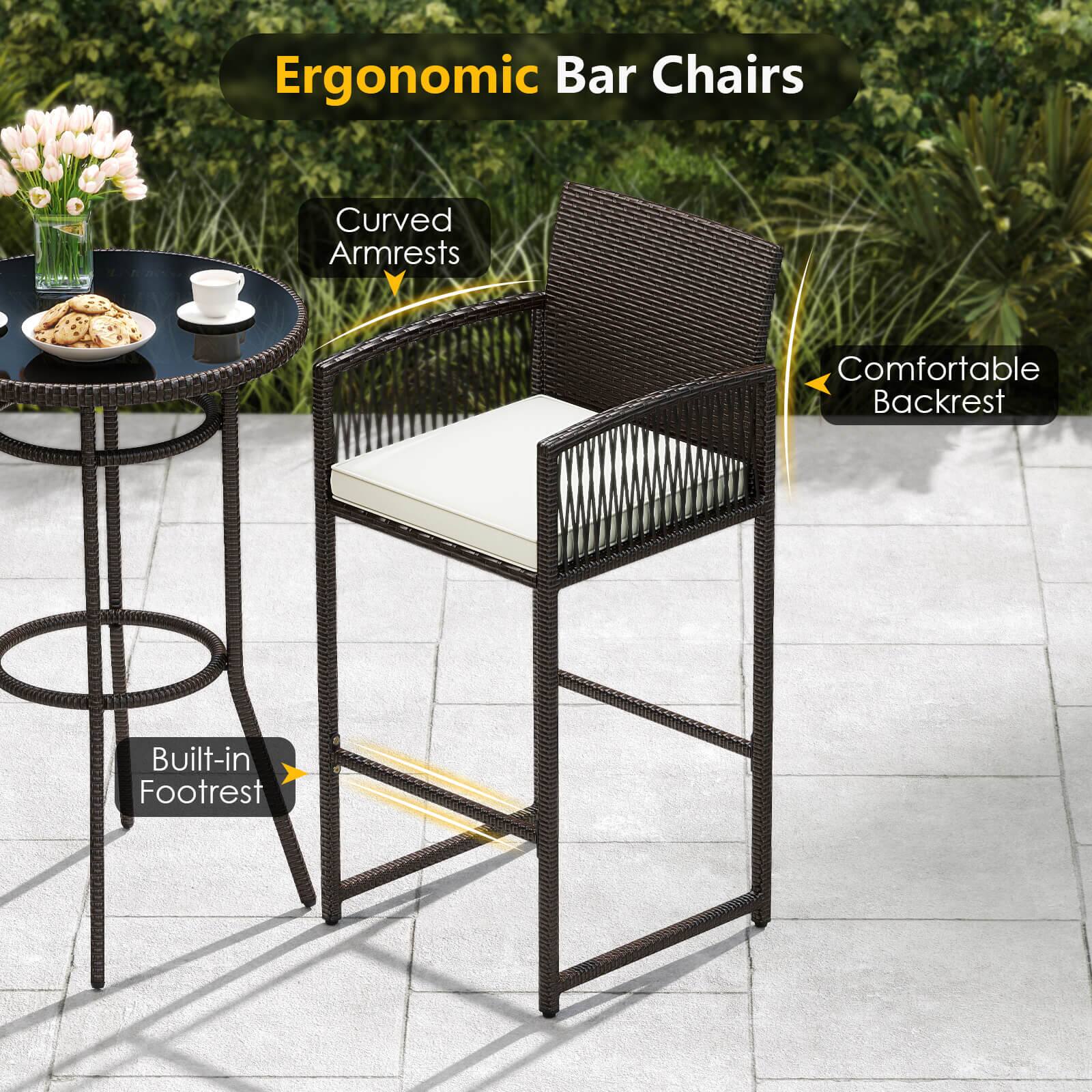 Ergonomic Bar Chairs

- Curved Armrests
- Comfortable Backrest
- Built-in Footrest