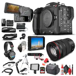 EOS C70 Cinema Camera + Canon RF 24-70mm Lens + More: Professional Bundle