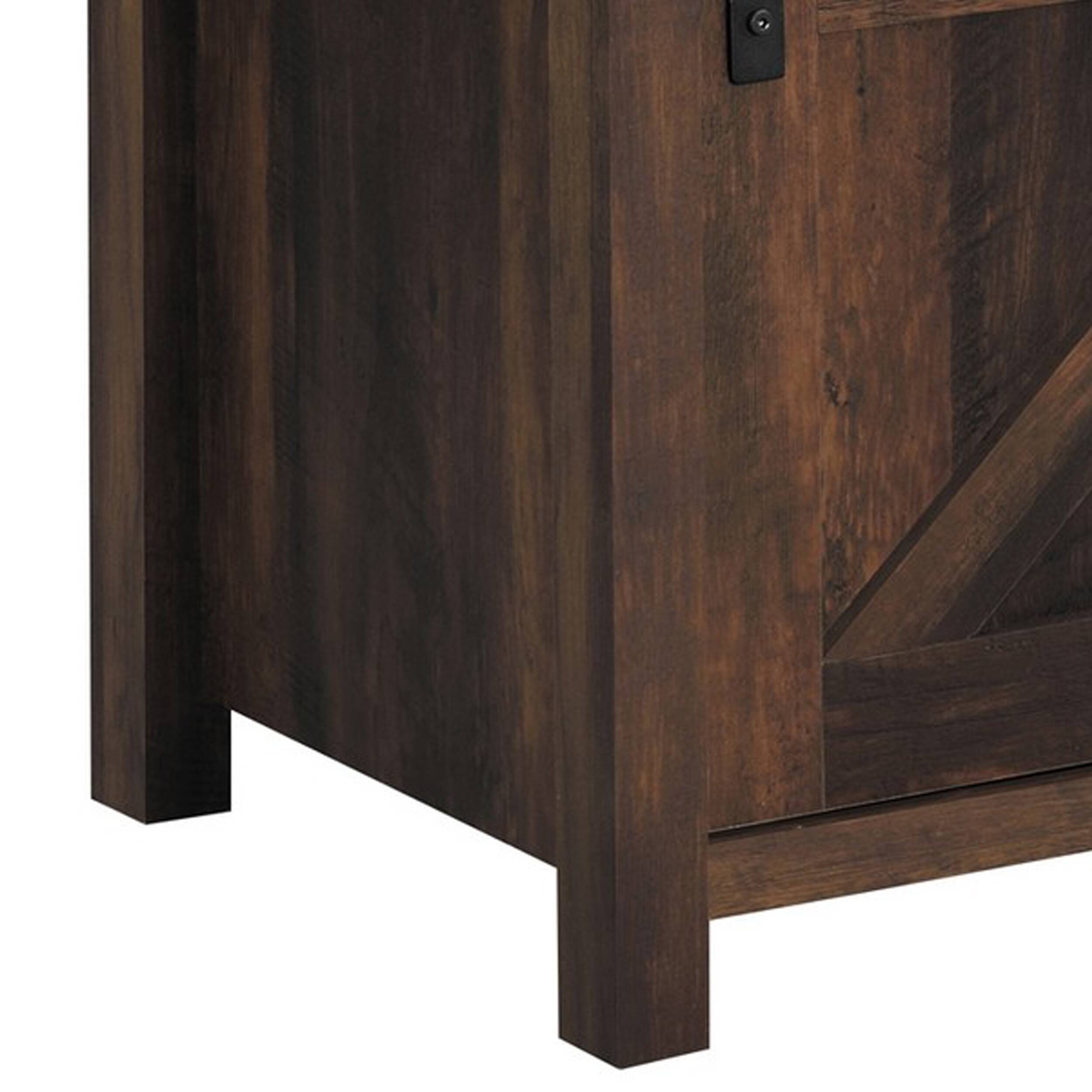 Alt View 3. Manhattan Lane - Sem 79 Inch TV Media Entertainment Console, 2 Drawers - Brown, Black.
