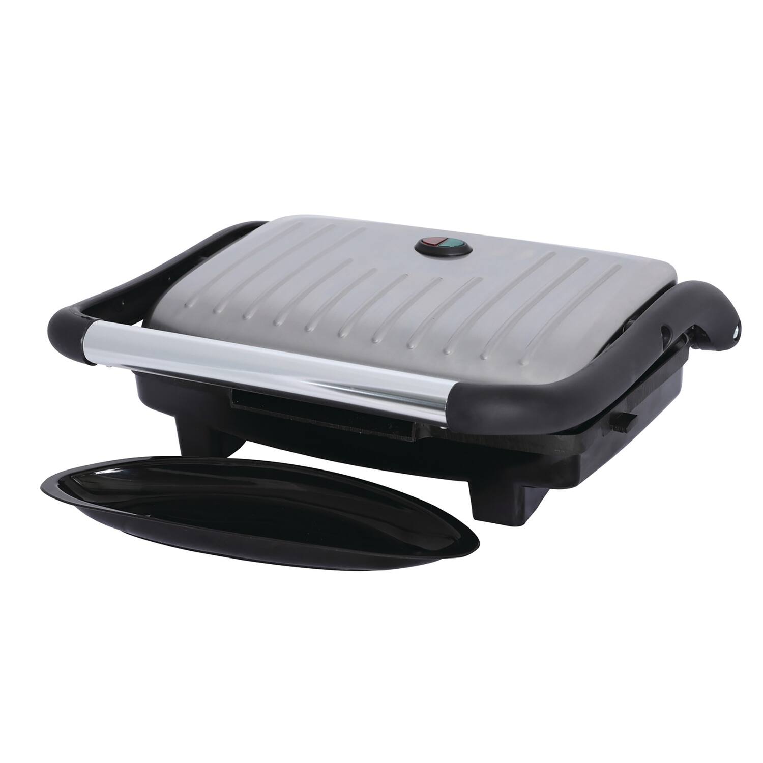 Left. Brentwood - Brentwood Select TS-611 Compact Non-Stick Panini Grill & Sandwich Maker - Silver.