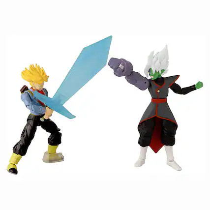 Front. Bandai - Dragon Ball Super Dragon Stars Battle Pack | Super Saiyan Trunks Vs. Fusion Zamasu - Blue.