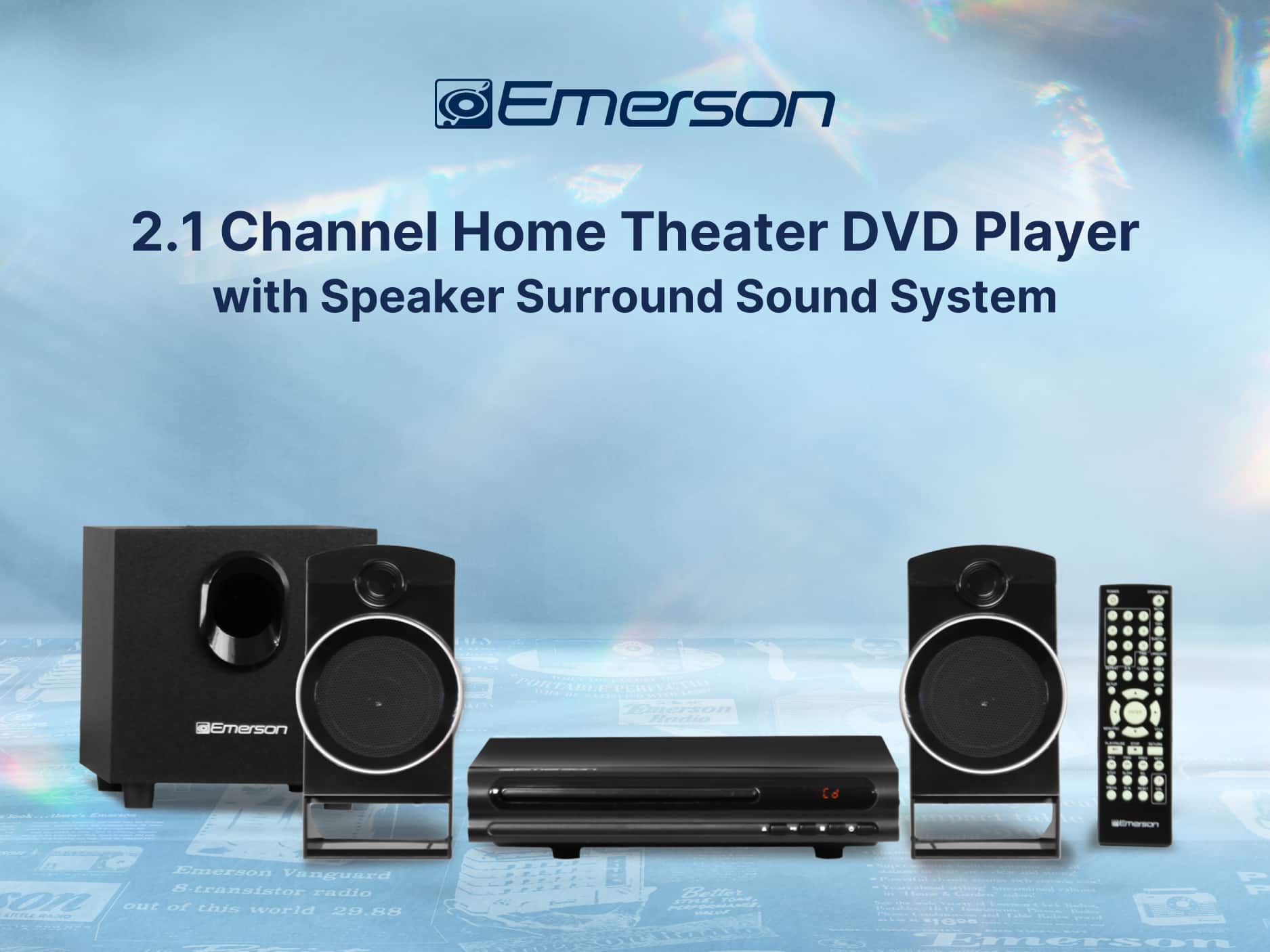 Emerson 2.1 Channel Home Theater DVD Player with Speaker Surround Sound System
Emerson Vanguard S-transistor radio out of this world 29.88