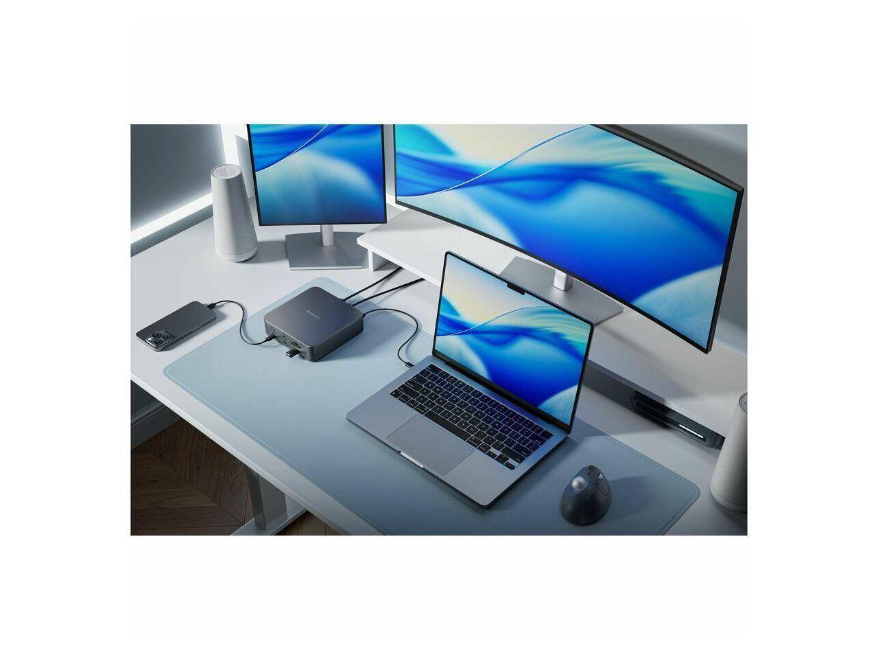 Alt View 2. Kensington - Kensington SD5010T5 EQ Thunderbolt 5 Dock, 13 Ports, 180W, Triple 4K, 2x HDMI, SD/microSD.