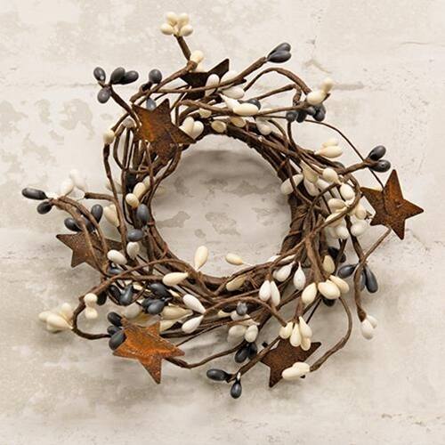 Angle. BreeBe - Pip Berry Ring With Stars Farmhouse Mix 2" - Multicolor.