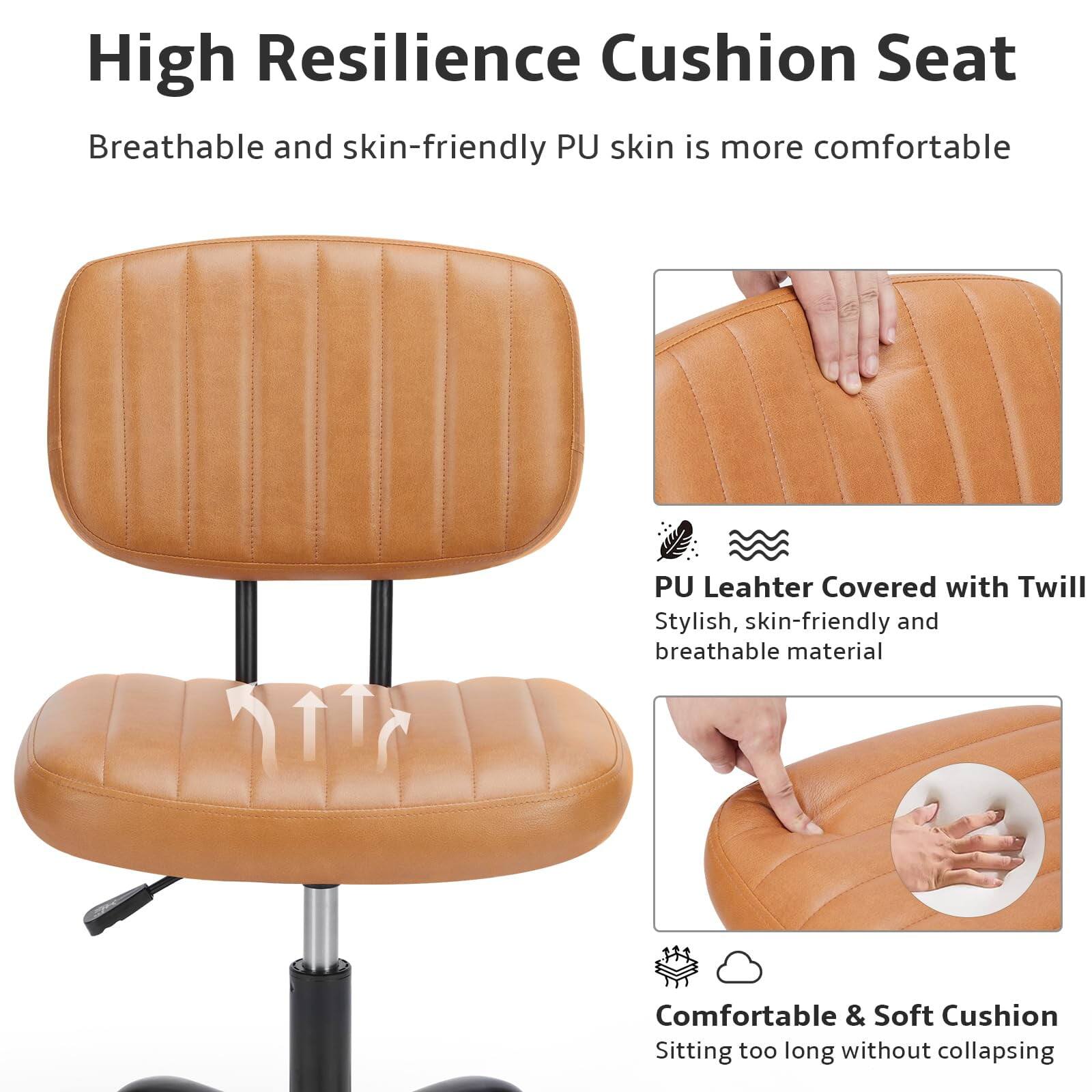 High Resilience Cushion Seat

Breathable and skin-friendly PU skin is more comfortable

PU Leahter Covered with Twill
Stylish, skin-friendly and breathable material

Comfortable & Soft Cushion
Sitting too long without collapsing