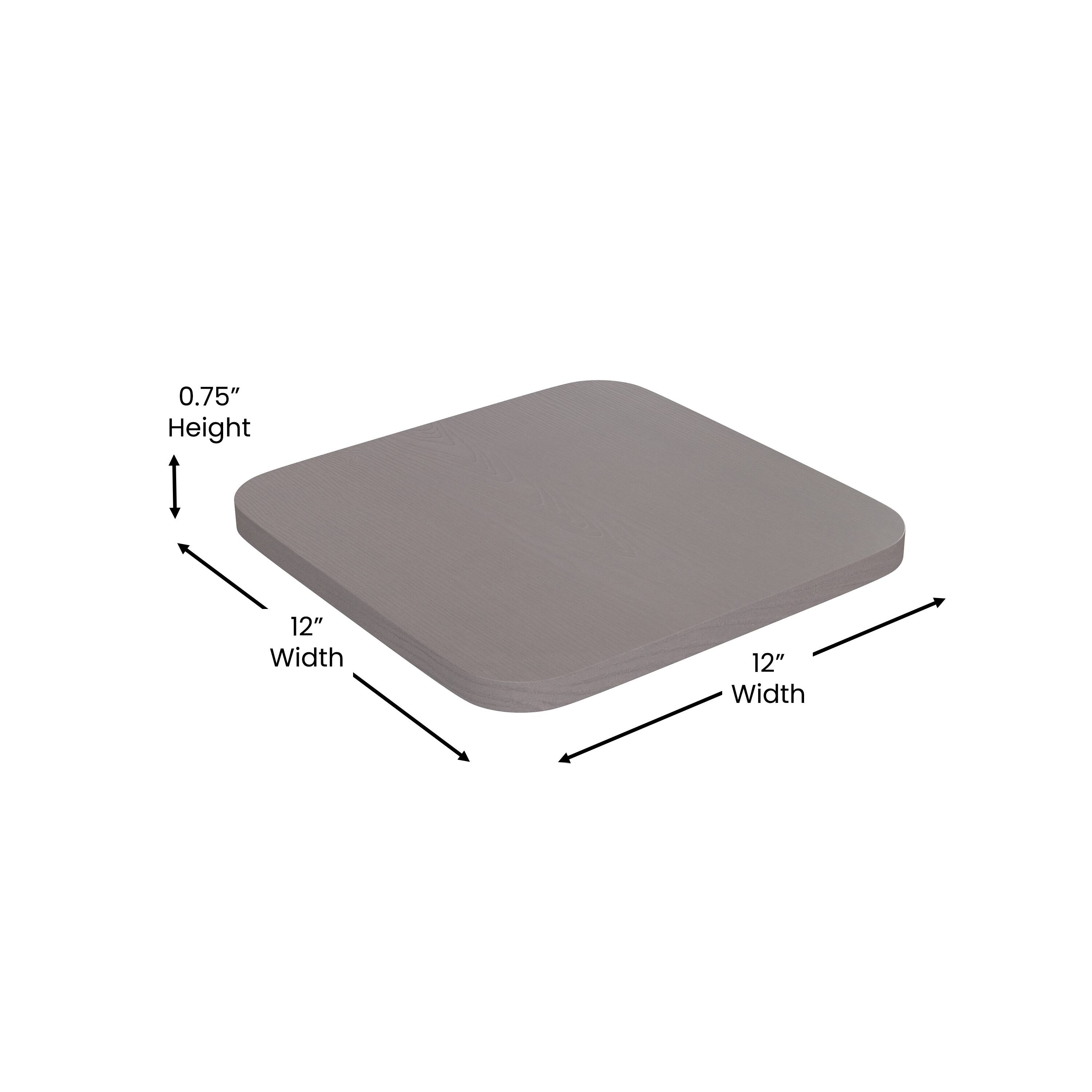 Alt View 13. Alamont Home - Kai Indoor/Outdoor Backless Counter Stool with Poly Seat - Silver/Gray - Silver/Gray.