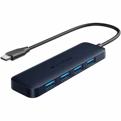 Front. Hyper - Hyper HyperDrive Next 4 Port USB-A to USB-C Hub - USB Type C - 640 MB/s - Smartphone, Tablet, Notebook, Keyboard, Mouse.
