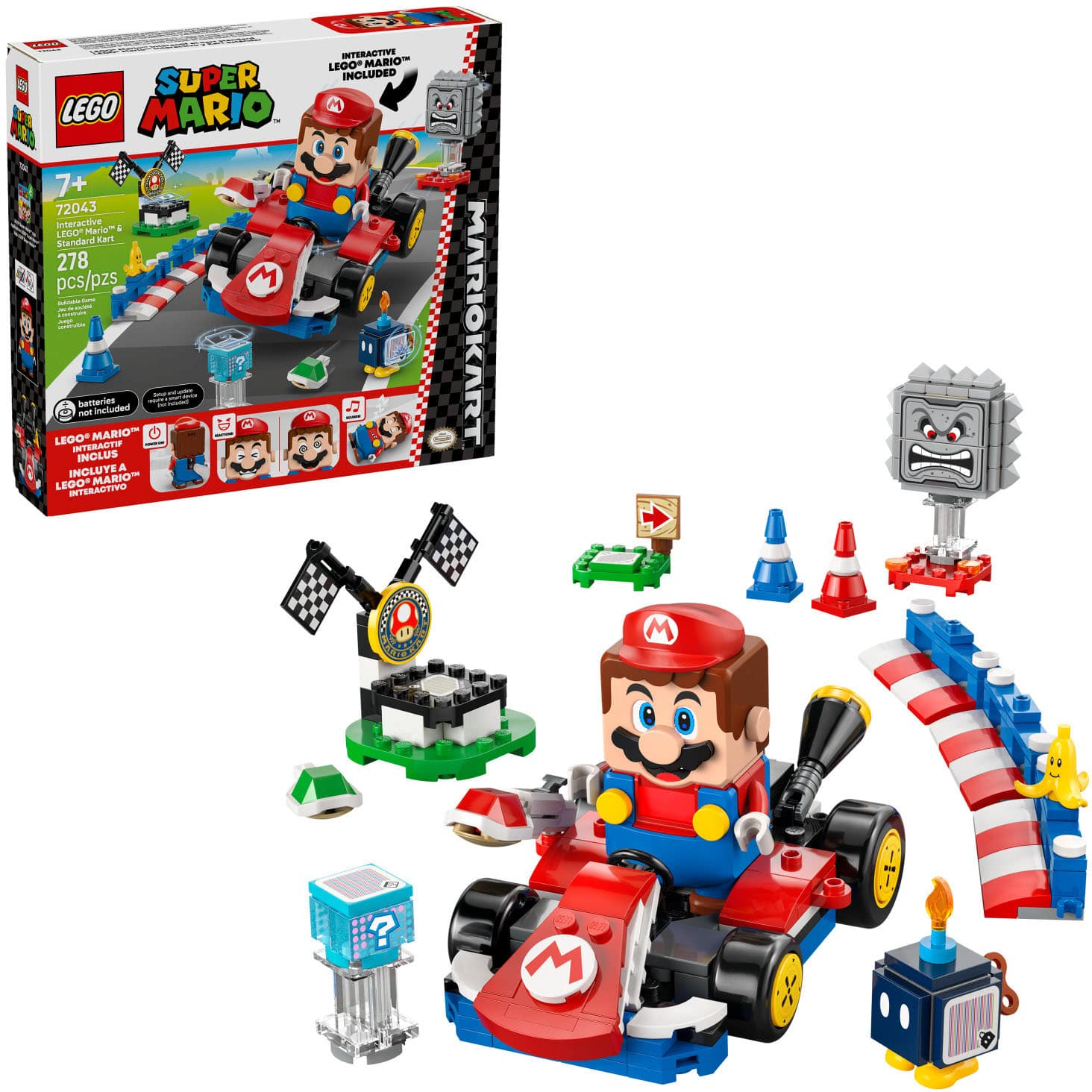 LEGO - Super Mario: Mario Kart – Interactive Mario & Standard Kart - Front_Zoom