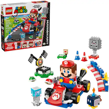 Fe / - - - - INTERACTIVE LEGO MARIO SUPER INCLUDED LEGO MARIO 7+ 72043 Interactive + LEGO+ Mario Slandard Eart 278 pcs/pzs M I I - - - n - . Batteries - J .- ne included . LEGO" MARIO* | INTERACTIP ! INCLUS INCLUTE A LEGO MARIO" OVITDARETM ( D TR MARIOKART M 8 i : ? M :
