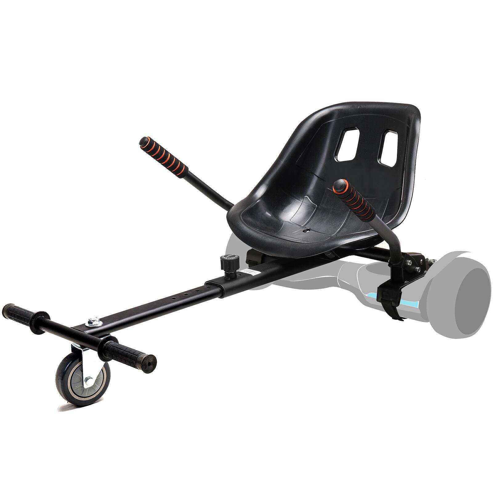 Back. MIHOVER - Hoverboard with Go-Kart Kit, 6.5" Electric Hoverboard Kart Combo, 500W, 7.75 MPH, Bluetooth Speaker and LED Lights - Black.