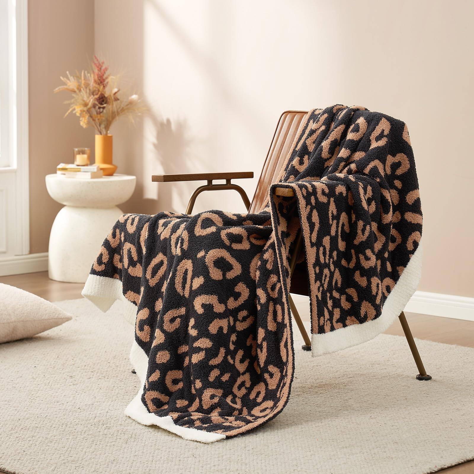 Leopard Black-Throw(50"x60")