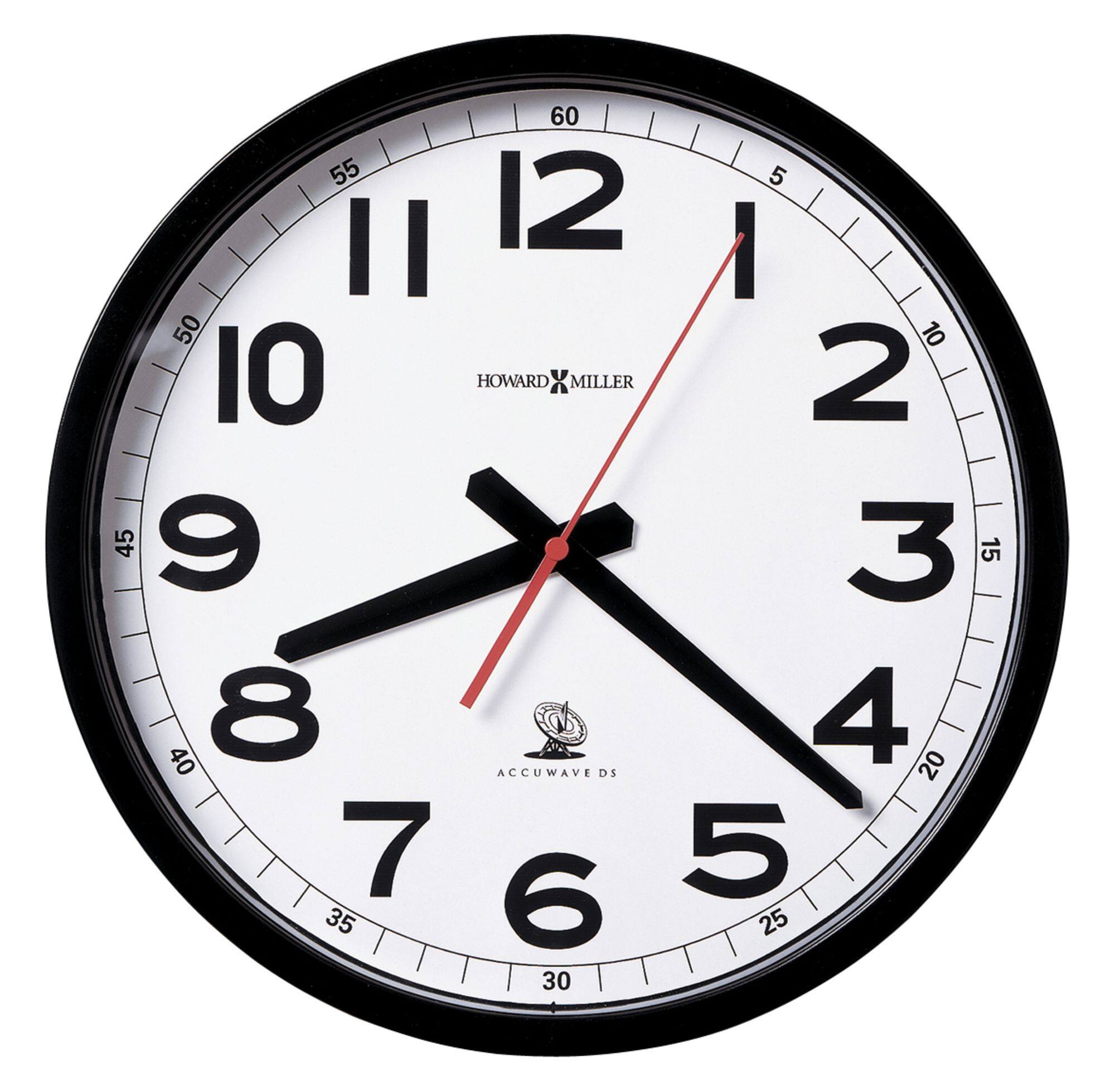 Howard Miller - 625205 Accuwave Wall Ii Wall Clock Plastic - White