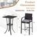 Product Dimensions:
- Weight Capacity: Each Barstool: 400 lbs
- Bar Table: 110 lbs
- Table Dimensions: 44" x 44"
- Chair Dimensions: 29" x 17" x 22"
- Chair Weight: 21 lbs
- Table Weight: 12 lbs
- Chair Weight Capacity: 250 lbs
- Table Weight Capacity: 110 lbs