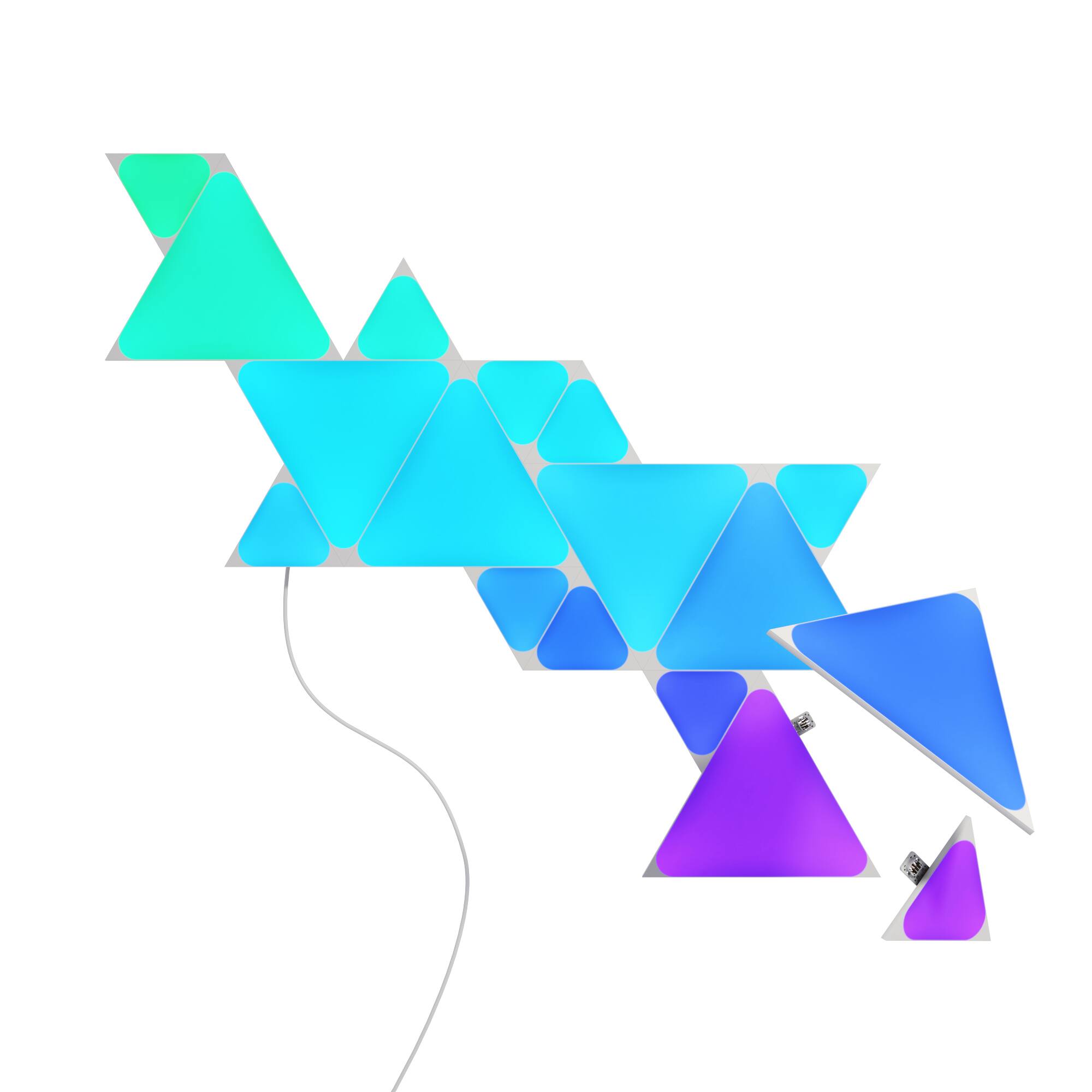 Best Buy: Nanoleaf Shapes Mixed Triangles Kit (7 Triangles and 10 Mini ...