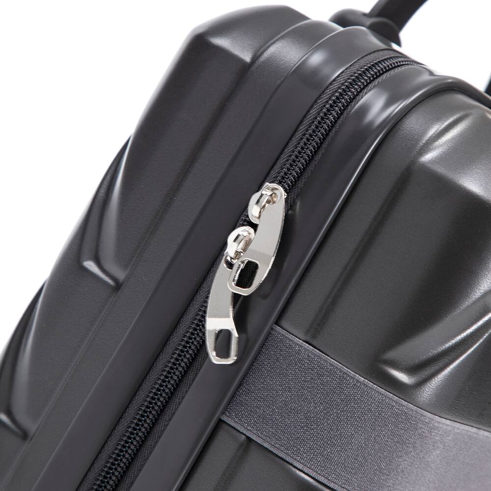Alt View 2. Ropilly - Ropilly 2 Piece Luggage Set 20 Inch Carry On Suitcase with 14 Inch Cosmetic Case, ABS Hard Shell, Dark Gray - Dark Gray.