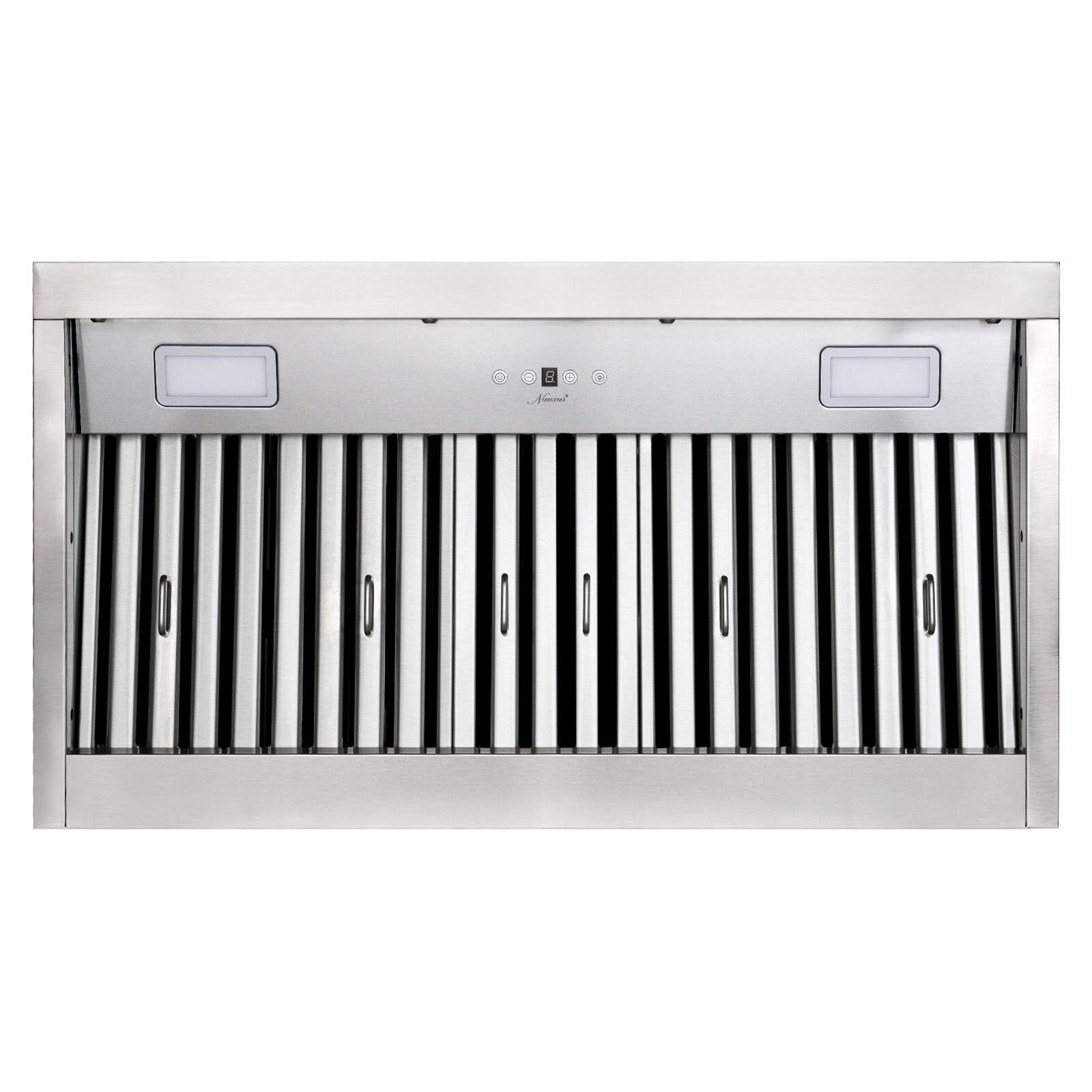 Angle. Akicon - Akicon 36 inch Ducted 600-CFM Range Hood Insert with 4-Speed Fan, 2 LED Lights and Baffle Filter - Stainless steel.