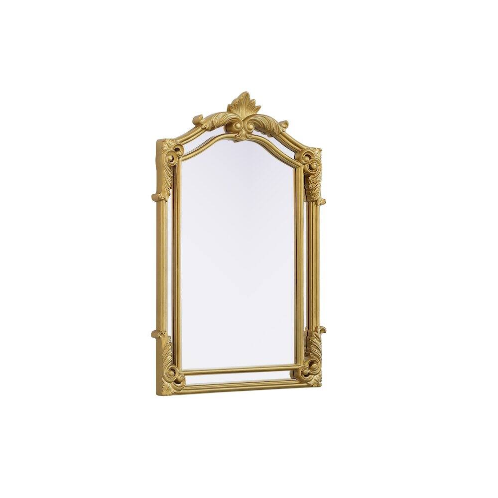Left. Elegant Kitchen and Bath - Madeline 28.5X36 Traditional Mirror In Gold Leaf - Gold Leaf.