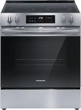 Frigidaire - 30" Front Control Electric Range - Stainless Steel