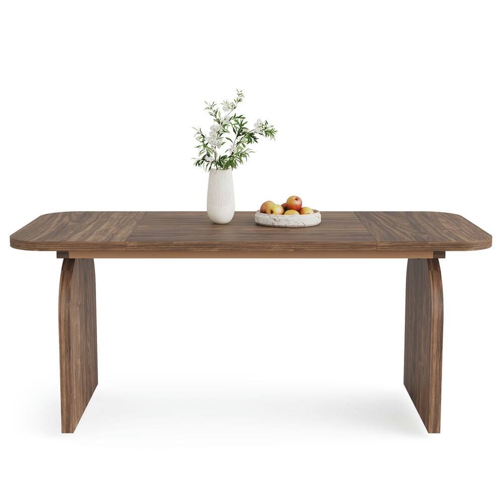 Alt View 1. Kadyn - Kadyn Study Writing Desk, Computer Desk,63-Inch Executive Desk, Rectangular Office Computer Desk Workstation,Brown - Brown.