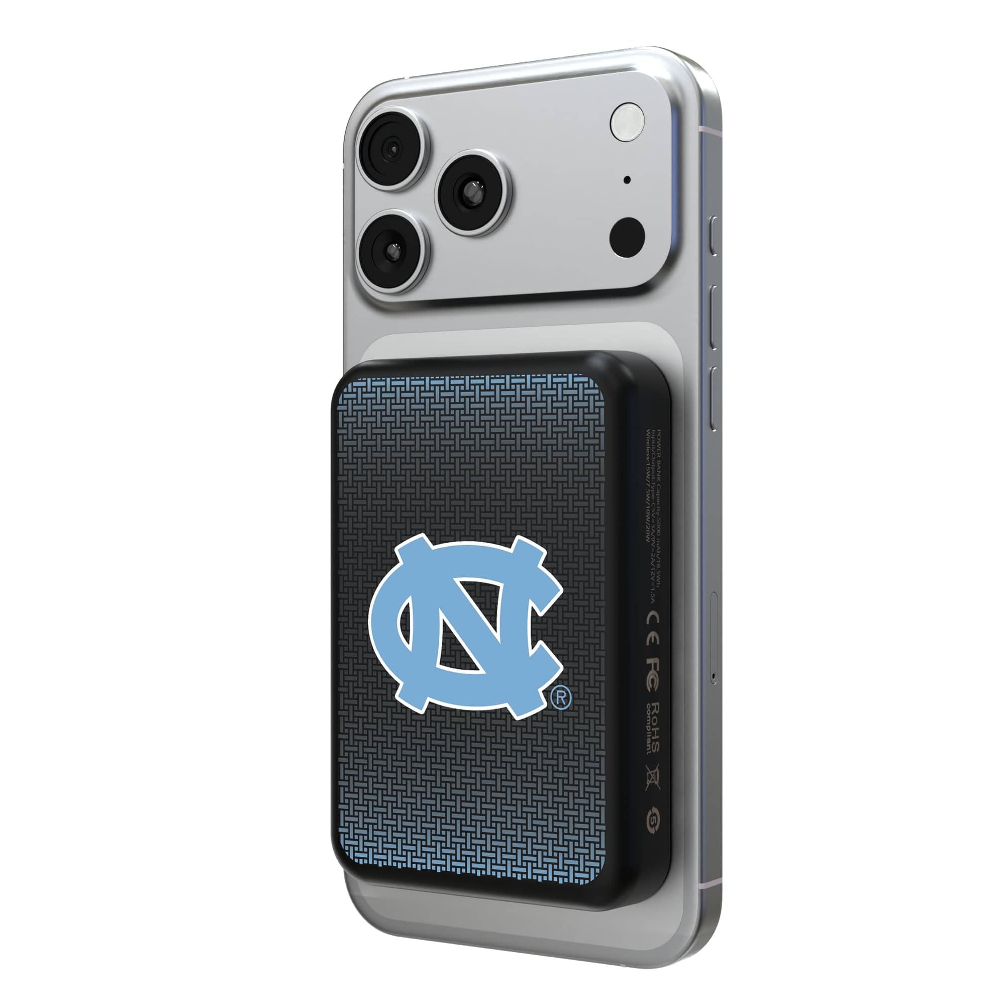 Keyscaper - North Carolina Tar Heels Wireless Magnetic Power Bank - Black