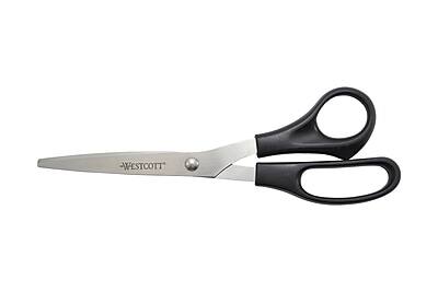 Alt View 3. Westcott - All Purpose 8" Stainless Steel Standard Scissors, Pointed Tip, 3/Pack - Black.