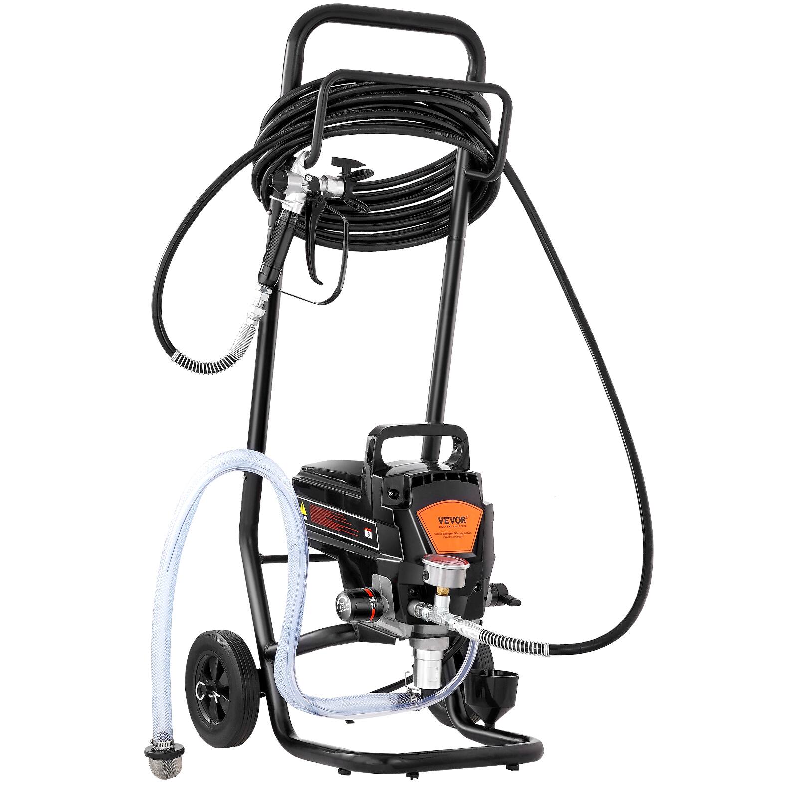 Alt View 5. VEVOR - Stand Airless Paint Sprayer, 950W 3000PSI High Efficiency Electric Airless Sprayer With Cart, Paint Sprayers - Black.