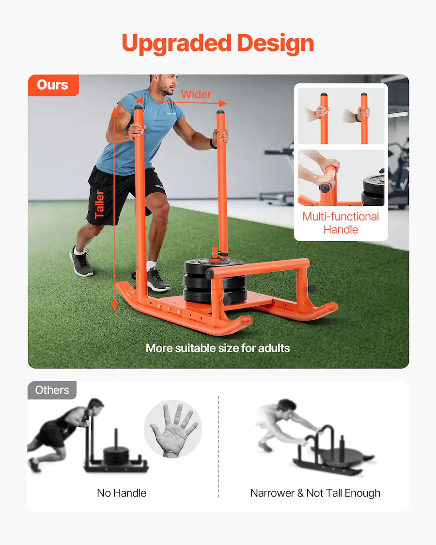 VEVOR Weight Sled, Steel Power Sled, Fitness Strength Training Sleds