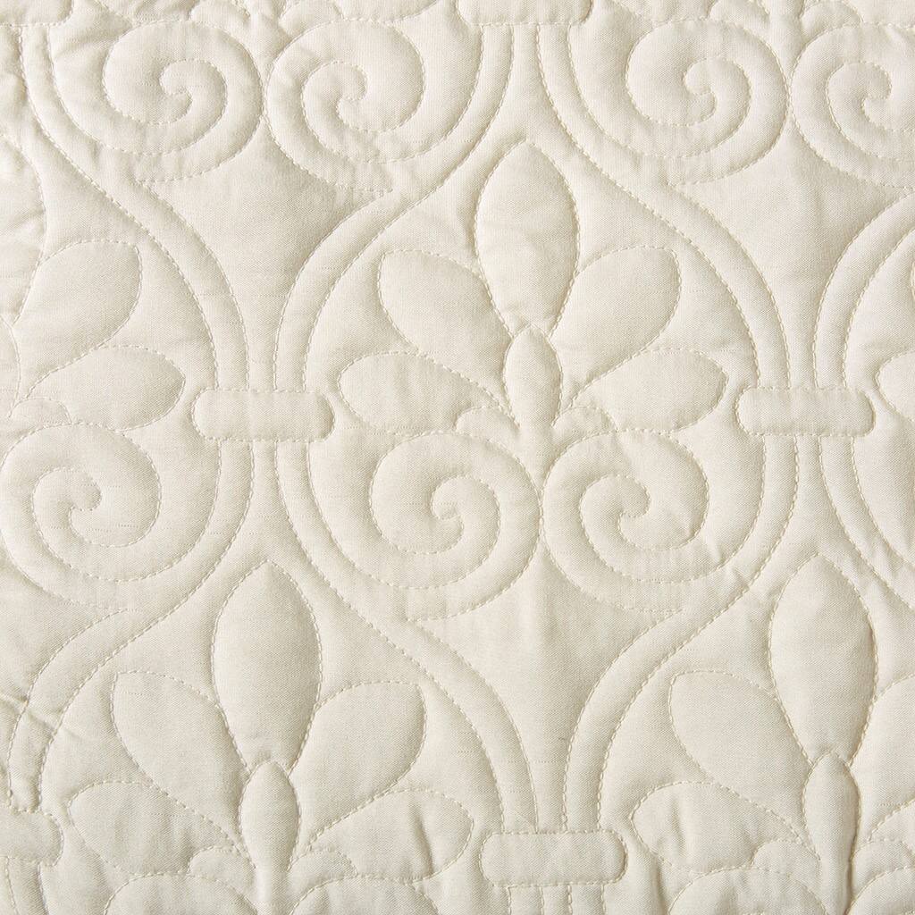 Alt View 5. Gracie Mills - Gracie Mills Sandy 3 Piece Split Corner Classic Pleated Quilted Bedspread Set - Cream.
