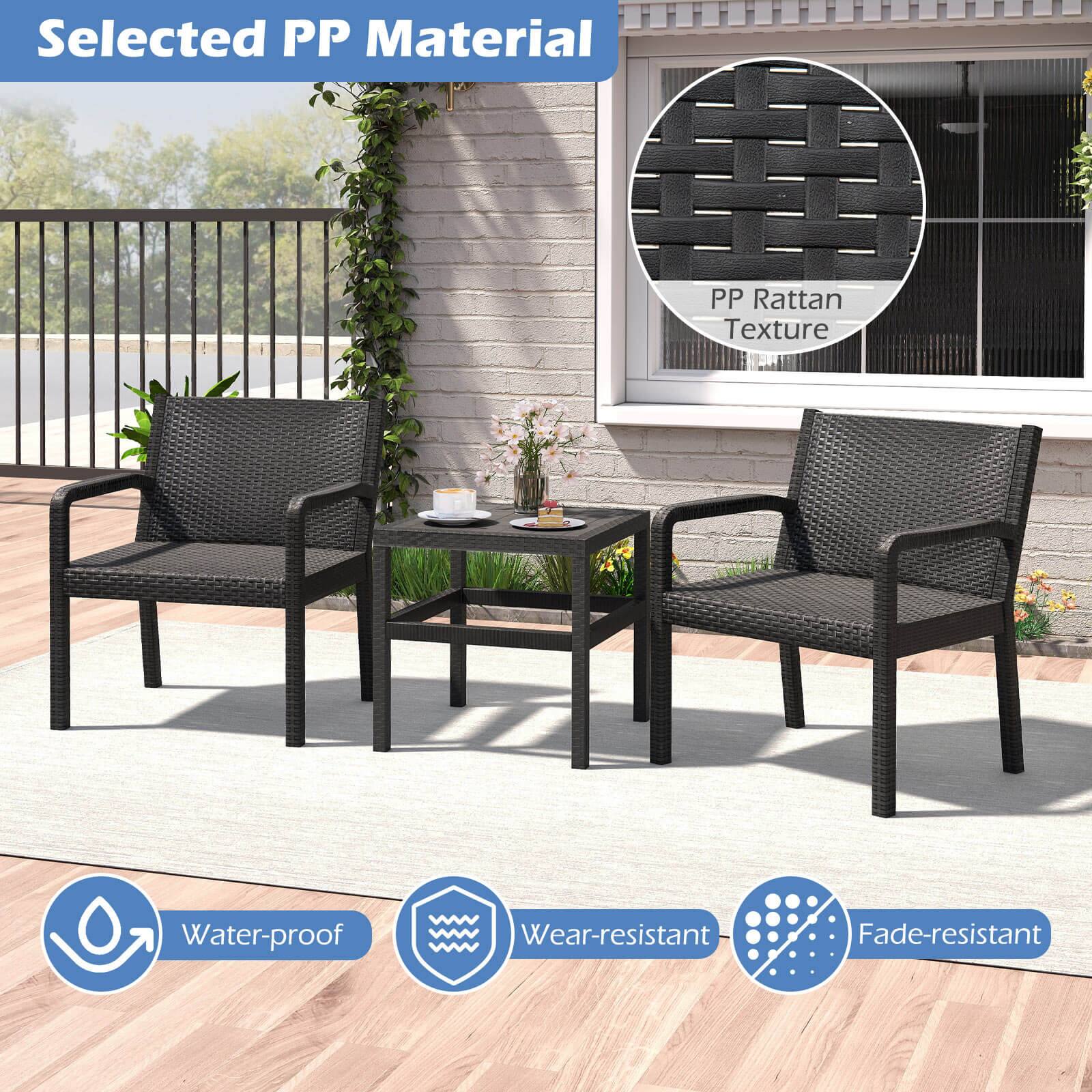 Selected PP Material  
PP Rattan Texture  
Water-proof  
Wear-resistant  
Fade-resistant